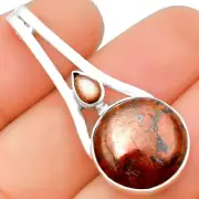 Natural Cherry Creek & Sunstone 925 Sterling Silver Pendant Jewelry P-1006