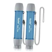 Water Filter Straw for Drinking Survival, Personal Straws for Purifying 2 Pack