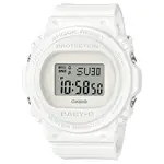 【CASIO】BABY-G ONE TONE 防水200米 圓框運動電子錶-白(BGD-570-7)