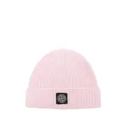 [Stone Island] Stone Island Logo-patch Beanie ONE SIZE PINK