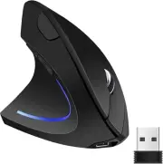 Left Handed Vertical Mouse, Ergonomic Optical Mouse, with USB Vaertical Mouse,