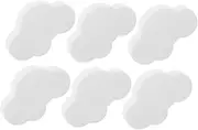 DIY Soft Rubber Drawer Knob Set Novelty Cabinet Knobs Fun Cartoon Design Safe for Kids White Cloud Shape