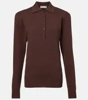 [Stella McCartney] Stella McCartney Cashmere and wool polo sweater AU 6 brown