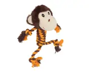 Squeaky Plush Dog Toy Splicing Bite Resistant Tooth Protection Relieve Anxiety 3D Dog Molar Toys Monkey