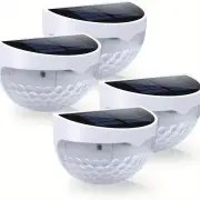 NNETM Twinkling Festive Glow: Christmas Solar Fence Lights 4-Pack