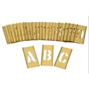 Dy-Mark Brass Interlocking Stencil A-Z Set
