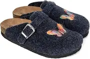 [terlik sabo ortopedik terlik] Terlik Sabo Cork Sole ST1071 Felt Womens Clogs Mules Slippers Sabot Shoes