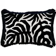 Cushion Cover-Coastal Fringe Black-Casa Palms Black-35cm x 50cm