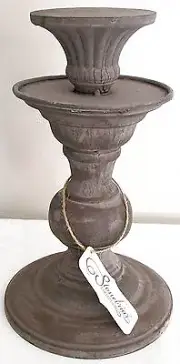 STONEBRIAR PILLER CANDLE HOLDER 10" TALL x 6" - GRAND PARISIAN