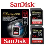 Sandisk Extreme Pro SD UHS-II 64GB 32GB 128G 256G SDXC Memory Card U3 4K 300MB/s