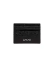 Calvin Klein Leather Card Holder Wallet - Wallets - Black -Size One Size