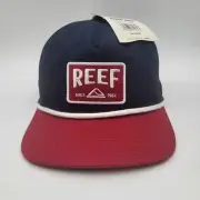 Reef Since 1984 Surf Rope Patch Unstructured Men's Snapback Hat Cap Blue Red