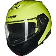 N100-6 Mivedi 329 Pulse Green Black Glossy Flip Up Helmet