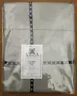 AMALIA Novo King 100% Stonewashed Linen Flat Top Sheet Light Blue 112x112 NWT