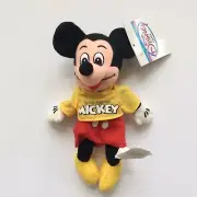 Disney Store Mini Bean Bag Spirit MICKEY MOUSE Iconic Walt Disney Plush Toy 9"