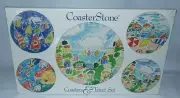 NEW NIB SEALED CornerStone Coaster & Trivet Set Beach Ocean Sailing Fish Greece