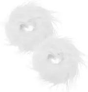 [GAROZATION] Elevate Your Style Women's Fluffy Furry Wrist Cuff Warm Winter Wrist Accessory