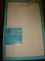 GARTNER GOLD DECKLED EDGE INVITATION KIT 50 CT
