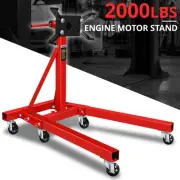 Red 2000 LBs 360 Degree Adjuste Mounting Head Durable Stable Steel Engine Stand