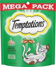 Temptations Cat Treats Seafood Medley 180g Bag, 5 Pack
