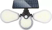 Solar Motion Sensor Light, 309 LED IP65 Waterproof Outdoor Flood Light, 3-Head S