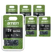 8TEN Chainsaw Chain for 24 Inch .050 3/8 84DL Stihl Husqvarna 455 Rancher 6 Pack