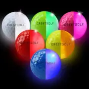 Crestgolf 6 PACK Flashing Glowing Golf Ball Night Glow Luminous Light up LED