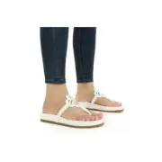SAM & LIBBY - SIZE: 11 - White Alexandra Thong Footbed Sandal - NEW!