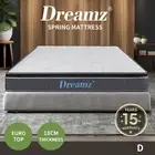 Dreamz Bedding Mattress Spring Double Size Premium Bed Top Foam Medium Firm 18CM
