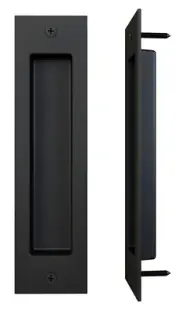 Rolltrak Spares BARN DOOR RECESSED HANDLE 90130 Front Fix, Matt Black*Aust Brand