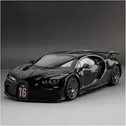 Scale Finished Model Car 1:18 Scale for Bugatti Chiron Supercar Alloy Car Model Simulation Diecast Vehicle Collector Decoration Die-cast Vehicle(Black)