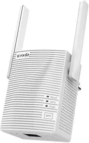 Tenda A15 WLAN Amplifier Repeater Dual-Band 750 Mbit/s (433 Mbps 5GHz, 300 Mbps 2.4 GHz, 1 x LAN Port, WPS, Status LED, 2 x Antennas, AP Mode, Compact Design, Plug & Play) White