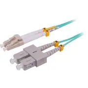 PRO2 FP7759 20M Fibre Patch Lead Lc-Sc Od 2.0Mm Duplex 50/125 ( Om3 ) Aqua 50/125 Om3