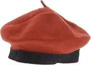 [WRITWAA] Handmade Woolen Beret Stylish Boys and Girls Hat Creative Hat for Children Orange