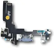 Smartex® Charging Socket with Flex Cable Compatible with iPhone 14 - Dock Connector Blue