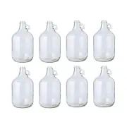 Clear Glass Jug, 1 Gallon, Pack of 8