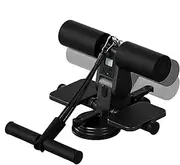 Sit Up Floor Holder | Ab Core Trainer with Suction Cups and Pull Rope | Workout Equipment with Counting Function for Strength Training