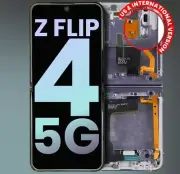 Original Samsung Galaxy Z Flip4 5G Inner OLED Display Purple Frame Service Pack