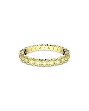 Swarovski Matrix Yellow Crystal Stack Ring in Gold Tone