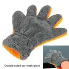 2Pcs High Absorbency Double-sided Five Finger Gloves Car Cleaning Tool
