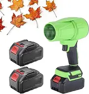 Cordless Leaf Blower, Turbo Blower 2.0, Cordless Leaf Blower Handheld, Turbo Super Power Air Duster with Rechargeable Battery, for Patio Cleaning, Lawn Care, Blowing Leaves and Dust (2battery)