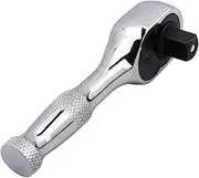 Yakamoz 1/2 Inch Drive Stubby Ratchet Socket Wrench, 72-Tooth Mini Ratchet Wrench, Quick-Release Reversible Small Stubby Ratchet Too