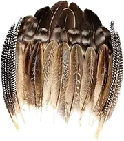ａ aternee Feathers for Crafts Colored Feathers Lightweight Handcraft Accessories Artificial Feather for DIY Craft Birthday Party Home, 24pcs