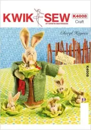 Kwik Sew Sewing Pattern 4008 Mama Bunny and Baby Bunny Cabbages