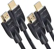 Amazon Basics High-Speed HDMI Cable (18 Gbps, 4K/60Hz) - 3.05m, Pack of 2, Black