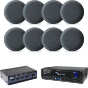 Pyle Home Bluetooth USB Receiver,Black 6.5" In-Ceiling Speakers/Speaker Selector