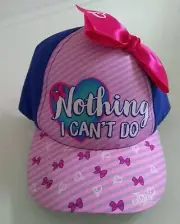 NWT Nickelodeon Jojo Siwa "NOTHING I CAN'T DO" Baseball Cap Hat bow satin ribbon