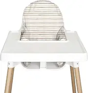 [Nibble and Rest] Highchair Insert Cover, Compatible for IKEA Antilop Highchair, High Chair Accessories Stain-Proof and Wipeable Insert Cover (Cushion NOT Included)(Bohostripe)