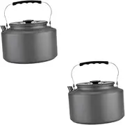 BESPORTBLE 2pcs Outdoor Kettle Outside Outdoor Stove Outdoor Cooking Stove Boiled Kettle Blooming Teapot Travel Water Heater Hiking Teapot Water Kettle Tea Kettle Aluminum Alloy