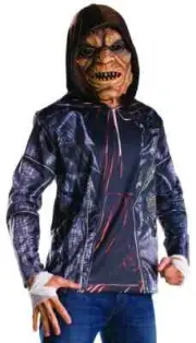 Killer Croc Shirt Mask Kit Suicide Squad Fancy Dress Up Halloween Adult Costume